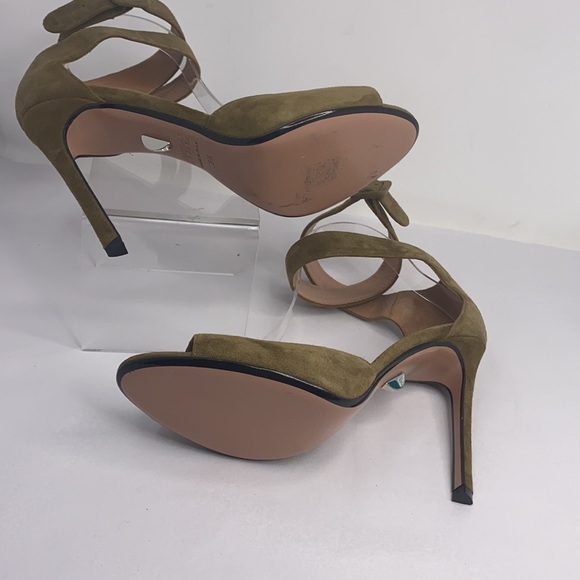 Samuele Failli Sz 8.5 Olive Green Suede Sandals - Picture 10 of 16